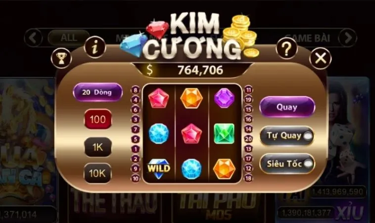 Cách Chơi Kim Cương Hiệu Quả Để Nhận Thưởng Tại KU68 2 Giao diện chơi Kim Cương Tại KU68